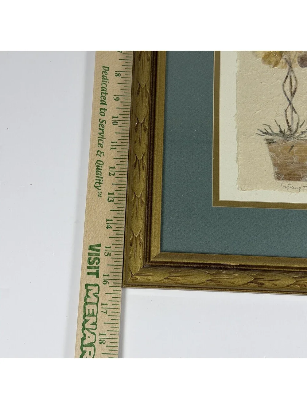 Vintage Pressed Flower Art Topiary I Framed Wall Decor S-2